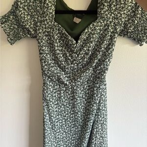 Altar'd State Green Floral Midi Dress